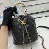 CH2608BK-JS　シャネル CHANEL 2021年最新入荷 トップハンドルバッグ バゲットバッグ 2way 斜め掛け ショルダーバッグ クロスボディバッグ ドローストリングバッグ ラムスキン
