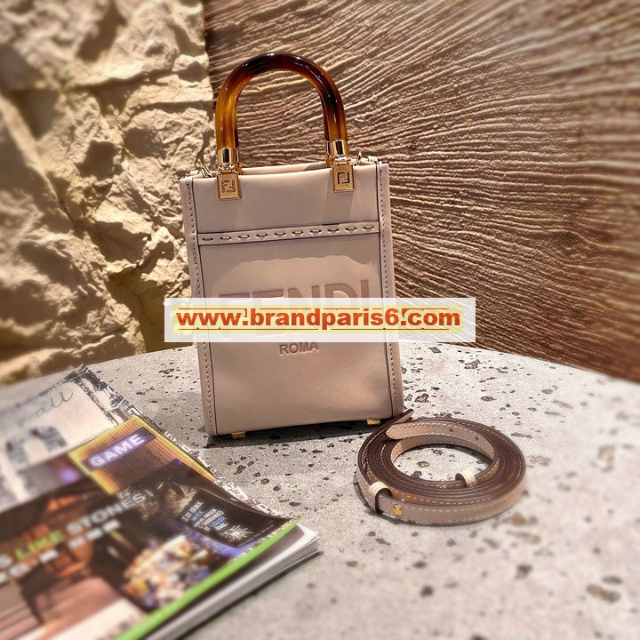 FD8376AFH-168　フェンディ FENDI 2021年最新入荷 サンシャイン ショッパー スモール トップハンドルバッグ トートバッグ 2way ショルダーバッグ