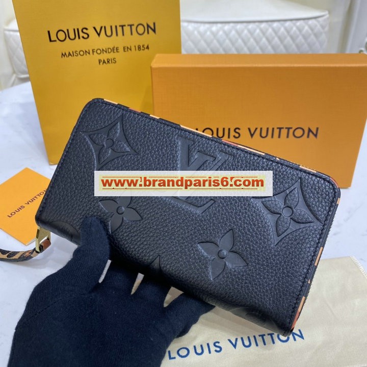 M80680-057　ルイヴィトン LOUISVUITTON 2021年最新入荷 ジッピー ウォレット ファスナー長財布 ロングウォレット カードポケット 小銭入れ モノグラム アンプラント レザー