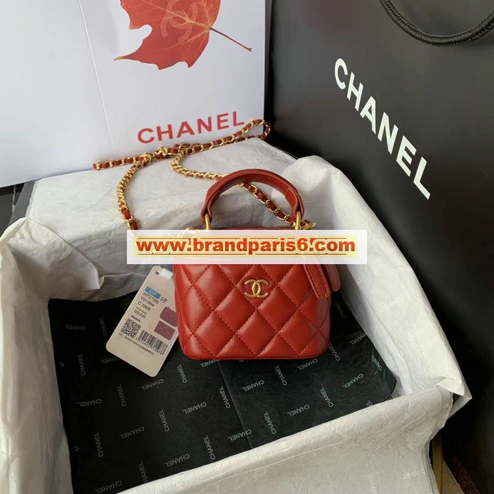 CH2198RD-JS　シャネル CHANEL 2021年最新入荷 スモール ヴァニティー ケース トップハンドルバッグ 斜め掛け ショルダーバッグ 化粧かばん レディースかばん クロスボディバッグ