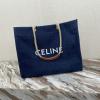 CE196992NZL-DDB　セリーヌ CELINE 2021年最新入荷 スクエア カバ トートバッグ 肩掛け ショルダーバッグ レディースかばん デニム カーフレザー