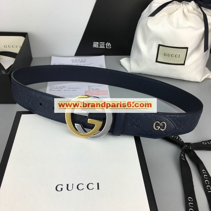 GG474311LPJY-57　グッチ GUCCI 2021年最新入荷 シグネチャー ベルト GG ディテール付き ダブルG バックル 幅4cm