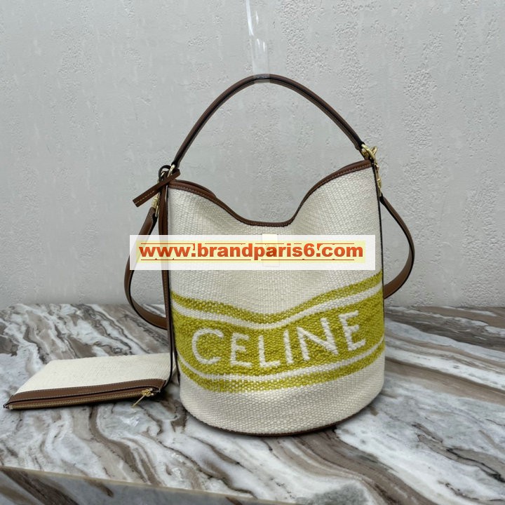 CE195572BTY-DDB　セリーヌ CELINE 2021年最新入荷 ティーン バケット16 トートバッグ 2way 斜め掛け ショルダーバッグ レディースかばん テキスタイル