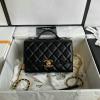 CH2796BK-CC　シャネル CHANEL 2021年最新入荷 ミニ フラップバッグ トップハンドルバッグ ハンドバッグ 2way 斜め掛け ショルダーバッグ クロスボディバッグ ラムスキン