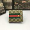 GG408827XM-057　グッチ GUCCI 2021年最新作 GGスプリーム ショートウォレット 二つ折り短財布 キャンパス レザー