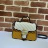GG583571PYB-057　グッチ GUCCI 2021年最新作 GGマーモント ミニ トップハンドルバッグ 2way ショルダーバッグ クロスボディバッグ レディースかばん レザー