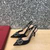 VTJ21024BK-26　ヴァレンティノ Valentino 2021年秋冬最新入荷 スリングバック ハイヒールサンダル レディースシューズ トンガリとう ピンヒール ラムスキン
