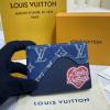 M81020L-057　ルイヴィトン LOUISVUITTON 2021年最新入荷 ポルトフォイユ スレンダー 二つ折り短財布 ショートウォレット 札入れ カードポケット モノグラム デニム トリヨンレザー