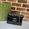 GG474575LBK-057　グッチ GUCCI 2021年最新作 GGマーモント チェーンウォレット クロスボディ 斜め掛け ショルダーバッグ レディースかばん レザー