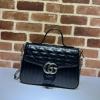 GG498110LBK-057　グッチ GUCCI 2021年最新作 GGマーモント トップハンドルバッグ トートバッグ 2way ショルダーバッグ カーフスキン 