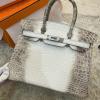 HBK30ENYXM-063　エルメス HERMES 2021年最新入荷 ヒマラヤ バーキンバッグ トップハンドルバッグ トートバッグ ハンドバッグ レディースかばん クロコ革