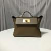 HE2424EVQJSH-063　エルメス HERMES 2021年最新入荷 ミニケリー 2424 トップハンドルバッグ トートバッグ 2way ショルダーバッグ レディースかばん Evercolor革