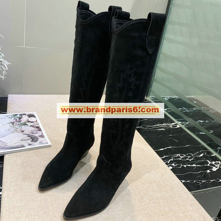 IMJ21001R-26　イザベルマラン Isabel Marant 2021年秋冬最新入荷 ロングブーツ ローヒールシューズ スクエアヒール レディースシューズ カーフレザー