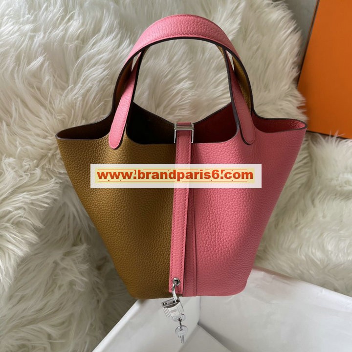 H02618TCPYTF-063　エルメス HERMES 2021年最新入荷 ピコタン バケットバッグ トートバッグ ハンドバッグ ショッピングバッグ レディースかばん TCレザー