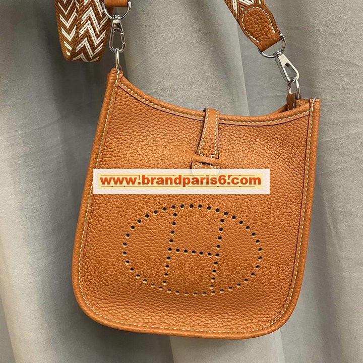 HEV17TCECS-064　エルメス HERMES 2021年最新入荷 エヴリン ミニ 斜めがけ ショルダーバッグ クロスボディバッグ レディースかばん TCレザー