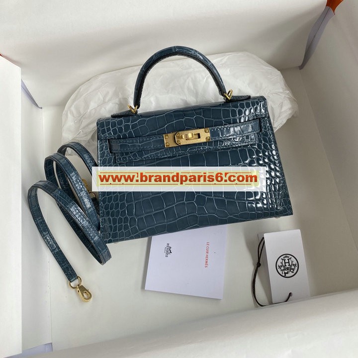 HKL19EMJBL-063　エルメス HERMES 2021年最新入荷 ミニ ケリー トップハンドルバッグ トートバッグ ハンドバッグ 2way 斜め掛け ショルダーバッグ レディースかばん