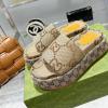 GGJ21042-26　グッチ GUCCI 2021年秋冬最新入荷 ウィメンズ フラットフォーム スライドサンダル 厚底ソール レディース スリッパ ラムスキン