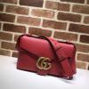 GG401173RD-057　グッチ GUCCI 2021年最新入荷 GGマーモント スモール フラップバッグ 斜め掛け ショルダーバッグ クロスボディバッグ カーフレザー