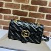 GG443497ZBK-057　グッチ GUCCI 2021年最新入荷 GGマーモント スモール 斜め掛け ショルダーバッグ クロスボディバッグ レディースかばん カーフレザー 