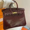 HBK25ENJJH-063　エルメス HERMES 2021年最新入荷 バーキンバッグ トップハンドルバッグ トートバッグ ハンドバッグ レディースかばん クロコ革