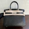 HBK30TEYBK-063　エルメス HERMES 2021年最新入荷 バーキンバッグ トップハンドルバッグ トートバッグ ハンドバッグ レディースかばん オーストリッチ革