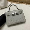 HKL19TPQYBH-063　エルメス HERMES 2021年最新入荷 ミニ ケリー トップハンドルバッグ トートバッグ ハンドバッグ 2way 斜め掛け ショルダーバッグ レディースかばん オーストリッチ革