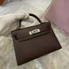 HKL19YYSK-063　エルメス HERMES 2021年最新入荷 ミニ ケリー トップハンドルバッグ トートバッグ ハンドバッグ 2way 斜め掛け ショルダーバッグ レディースかばん ゴートスキン