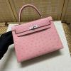 HKL25TPYYF-063　エルメス HERMES 2021年最新入荷 ケリー 25 トップハンドルバッグ トートバッグ ハンドバッグ レディースかばん オーストリッチ革