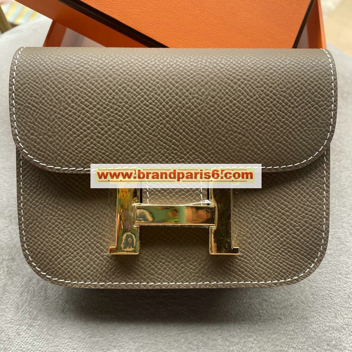 H1081SJDH-063　エルメス HERMES 2021年最新入荷 コンスタンス スリム ミニ ポケット ウェストバッグ 斜め掛け ショルダーバッグ クロスボディバッグ レディースかばん ヴォーエプソン