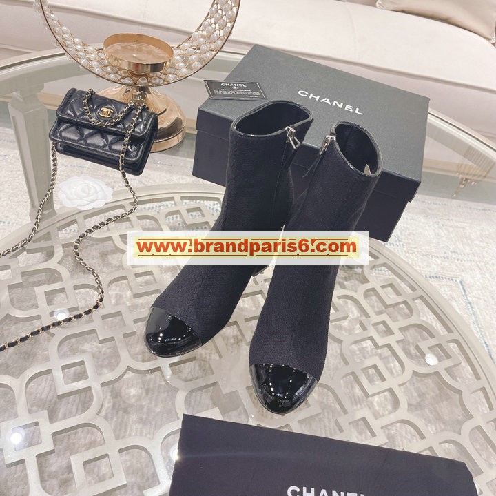 CHJ21069R-26　シャネル CHANEL 2021年秋冬最新入荷 ショートブーツ ハイヒールシューズ ファスナー開閉式 レディースシューズ カジュアルシューズ カーフレザー