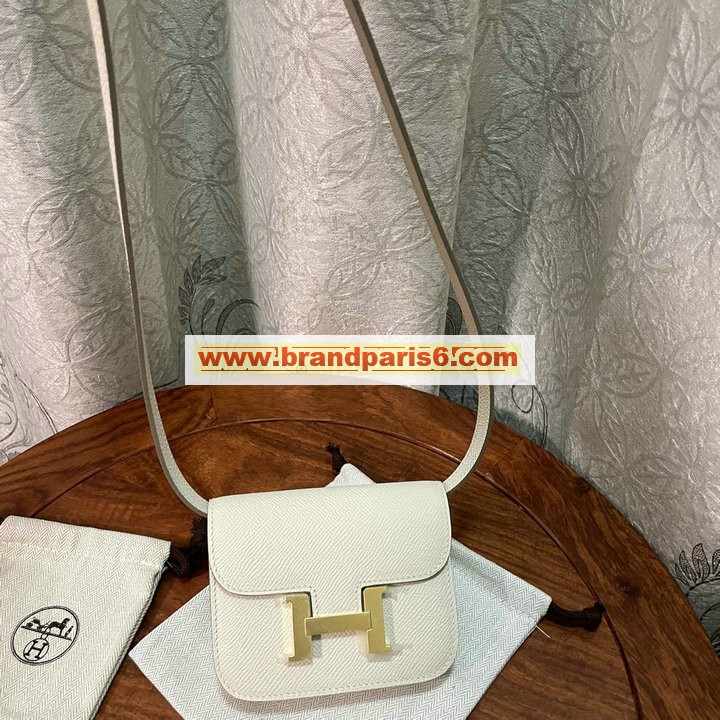 H1081SJNB-063　エルメス HERMES 2021年最新入荷 コンスタンス スリム ミニ ポケット ウェストバッグ 斜め掛け ショルダーバッグ クロスボディバッグ レディースかばん ヴォーエプソン