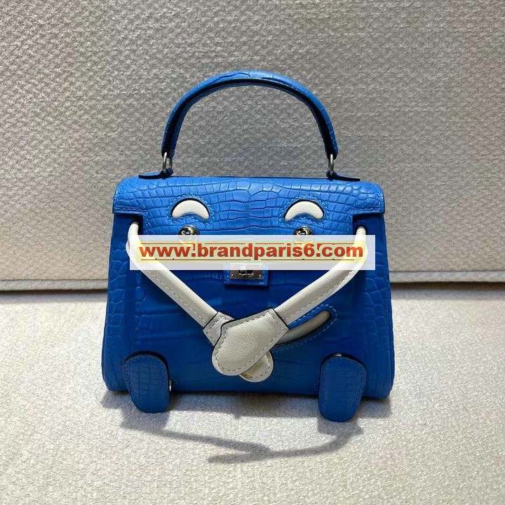 HKDO22EMPLB-063　エルメス HERMES 2021年最新入荷 ケリードール トップハンドルバッグ トートバッグ ハンドバッグ 手持ちかばん クロコ革