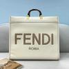 FD8266BS-168　フェンディ FENDI 2022年最新入荷 サンシャイン ミディアム ショッパーバッグ トートバッグ ハンドバッグ 2way ショルダーバッグ キャンパス 刺繍 バッグ