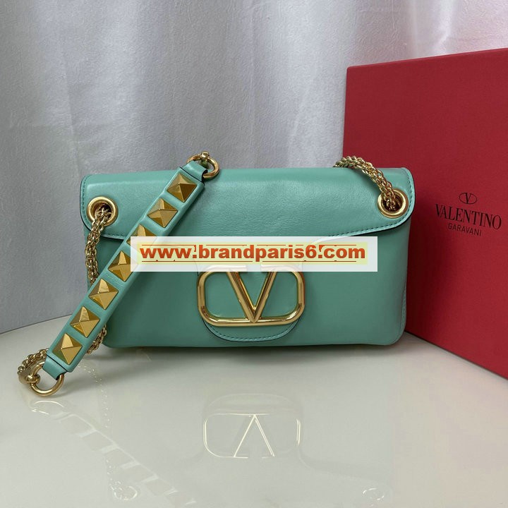 VT2026QG-99　ヴァレンティノ Valentino 2022年最新入荷 スタッズサイン ナッパレザー 斜め掛け ショルダーバッグ クロスボディバッグ レディースかばん ガラヴァーニ スタッズサイン