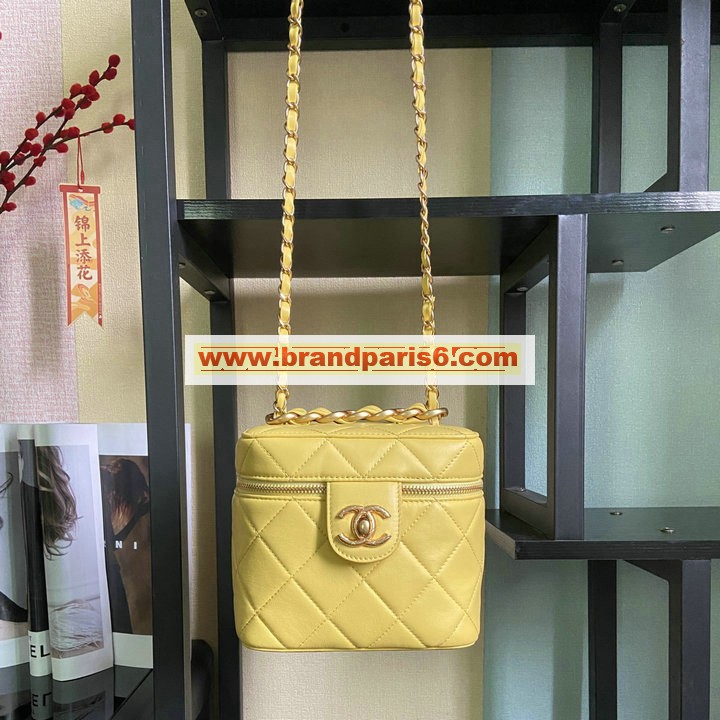 CH1268YYL-JS　シャネル CHANEL 2022年最新入荷 ミニ ヴァニティー ケース スクエアバッグ 斜め掛け ショルダーバッグ クロスボディバッグ 化粧箱 レディースかばん