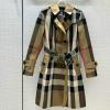 JKBR22004-HXG　バーパリー BURBERRY 2022年春夏最新入荷 トレンチコート チェック柄 ロングスリーブ トップス レディース ロング丈 アウターコート 