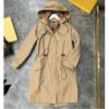 JKBR22006-HXG　バーパリー BURBERRY 2022年春夏最新入荷 トレンチコート チェック柄 フーディッドジャケット ロングスリーブ トップス レディース ドローコード付き アウターコート