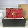 GG443497QRD-057　グッチ GUCCI 2022年最新入荷 GGマーモント スモール 斜め掛け ショルダーバッグ クロスボディバッグ レディースかばん カーフレザー