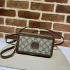 GG671674BKF-057　グッチ GUCCI 2022年最新入荷 斜め掛け ショルダーバッグ クロスボディバッグ メンズかばん スクエアバッグ キャンパス カーフレザー