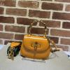 GG686864PYL-057　グッチ GUCCI 2022年最新入荷 バンブー ミニ トップハンドルバッグ トートバッグ ハンドバッグ 2way 斜め掛け ショルダーバッグ クロスボディバッグ レディースかばん