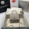 CH2215GQJQH-CC　シャネル CHANEL 2022年最新入荷 トップハンドル ミニ フラップ バッグ トートバッグ ハンドバッグ 2way ショルダーバッグ クロスボディ キャビアスキン