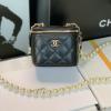 CH2802BK-CC　シャネル CHANEL 2022年最新入荷 ヴァニティー ケース スクエアバッグ 斜め掛け ショルダーバッグ クロスボディバッグ 化粧箱 レディースかばん ラムスキン