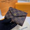 N41659-057　ルイヴィトン LOUISVUITTON 2022年最新入荷 ポルトフォイユ ヴィクトリーヌ 三つ折り短財布 ダミエエベヌ 小銭入れ付き