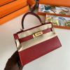 HKL19SQJGR-063　エルメス HERMES 2022年最新入荷 ミニ ケリー トップハンドルバッグ トートバッグ ハンドバッグ 2way 斜め掛け ショルダーバッグ レディースかばん ヴォーエプソン