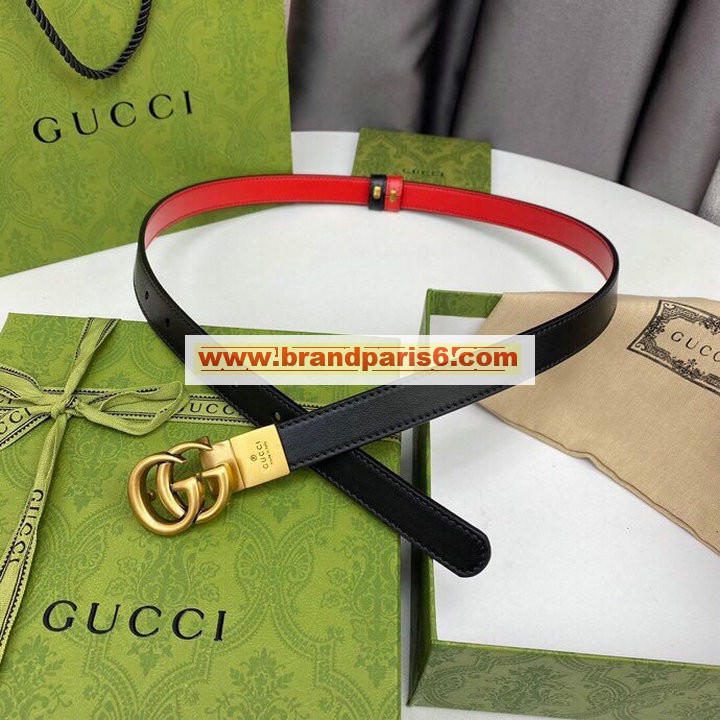 GG659418PKR-057　グッチ GUCCI 2022年最新入荷 GGマーモント リバーシブル スリムベルト レディースベルト 幅2cm カーフレザー 