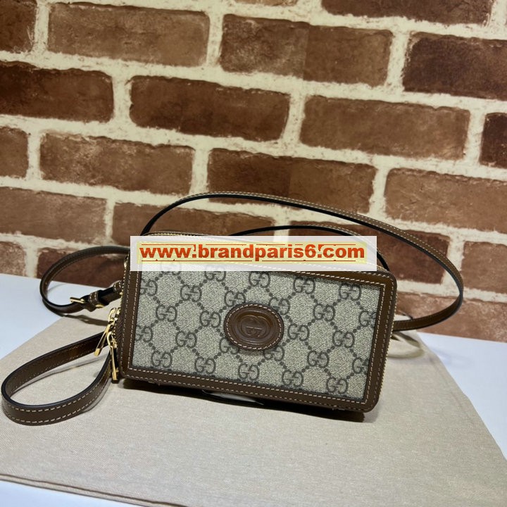 GG671674BKF-057　グッチ GUCCI 2022年最新入荷 斜め掛け ショルダーバッグ クロスボディバッグ メンズかばん スクエアバッグ キャンパス カーフレザー