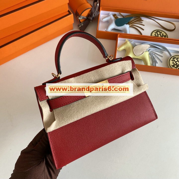 HKL19SQJGR-063　エルメス HERMES 2022年最新入荷 ミニ ケリー トップハンドルバッグ トートバッグ ハンドバッグ 2way 斜め掛け ショルダーバッグ レディースかばん ヴォーエプソン