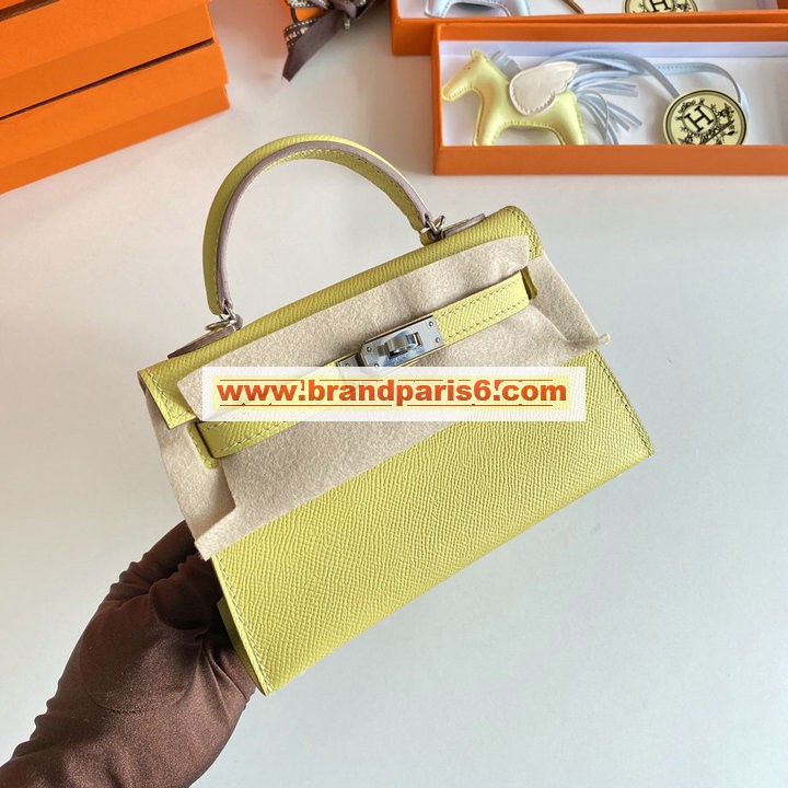 HKL19SQYJY-063　エルメス HERMES 2022年最新入荷 ミニ ケリー トップハンドルバッグ トートバッグ ハンドバッグ 2way 斜め掛け ショルダーバッグ レディースかばん ヴォーエプソン