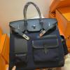 HCA40BPQBK-063　エルメス HERMES 2022年最新入荷 Haut-a-Courroies HAC40 トップハンドルバッグ トートバッグ ハンドバッグ レディースかばん キャンパス カーフレザー