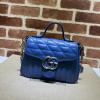 GG583571PLS-057　グッチ GUCCI 2022年最新入荷 GGマーモント ミニ トップハンドルバッグ 2way ショルダーバッグ クロスボディバッグ レディースかばん レザー